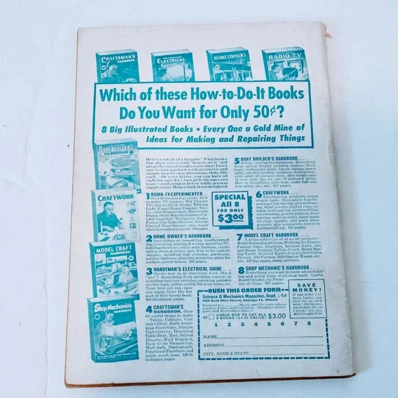 1954 Model Craft Handbook Volume 3 Trains Planes Boats Guns Over 30 Projects - Picture 2 of 2